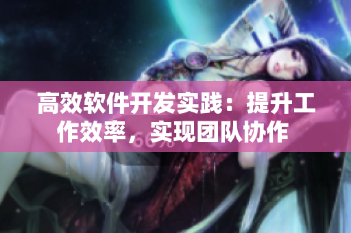 高效软件开发实践：提升工作效率，实现团队协作 