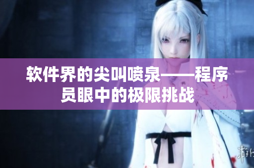 软件界的尖叫喷泉——程序员眼中的极限挑战