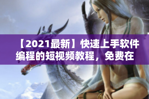 【2021最新】快速上手软件编程的短视频教程，免费在线学习！