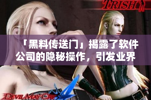 「黑料传送门」揭露了软件公司的隐秘操作，引发业界关注