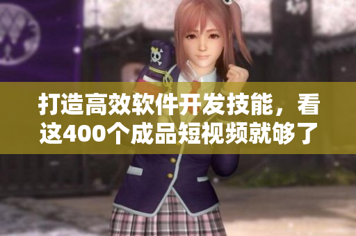 打造高效软件开发技能,看这400个成品短视频就够了! 打造高效软件开发技能,看这400个成品短视频就够了!