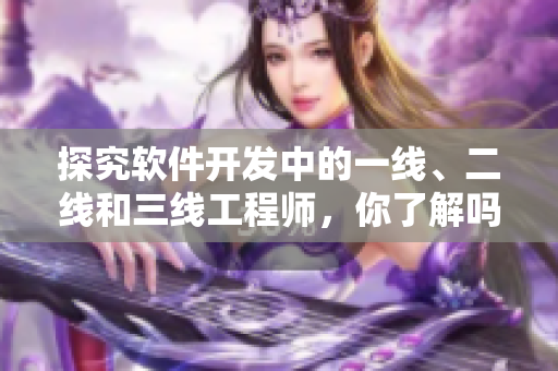 探究软件开发中的一线、二线和三线工程师,你了解吗? 探究软件开发中的一线、二线和三线工程师,你了解吗?